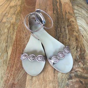 Jack Rogers Rose Gold Ankle Strap Sandals (8.5)